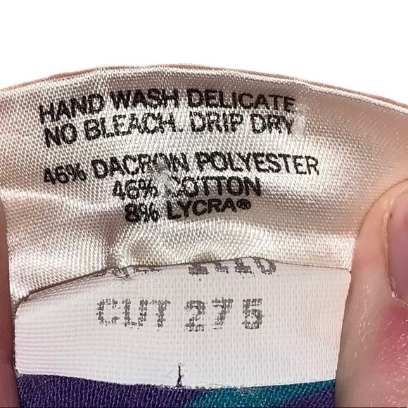 VINTAGE Stevi Brooks Striped Shoulder Tie Bodysuit Size Medium - Picture 7 of 8